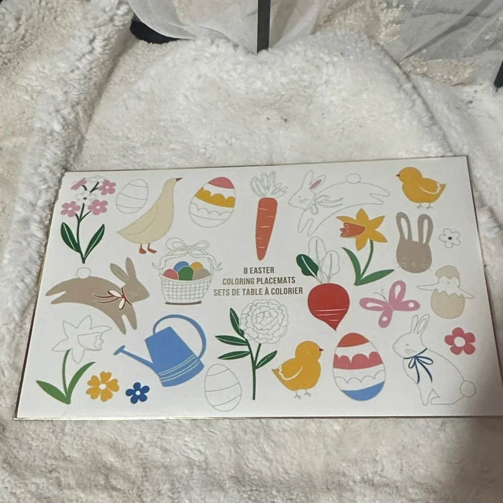 Meri Meri 8 Easter coloring paper placemats